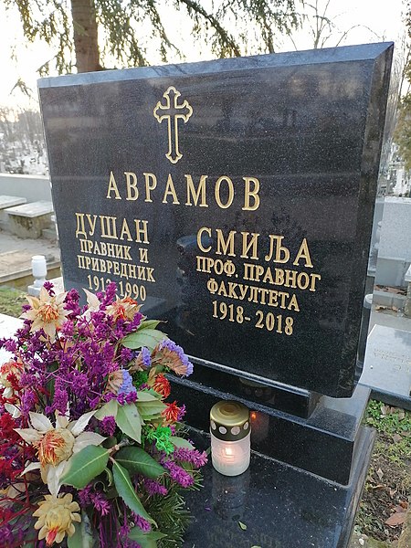 File:Свјетлопис гроба Смиље Аврамов, розаријум 14., гроб 10., Ново г., Бгд.jpg