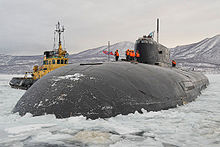Oscar II class cruise missile submarine Tomsk Tomsk v Viliuchinske.jpg