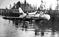 Flooding of Hatzor Airbase in the 1950s: a Dassault Ouragan