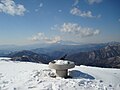 雪の塔ノ岳から富士山