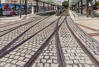 Rank: 51 of 41 of 56, 255 images Tram-tracks on the Berliner Platz