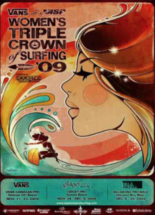 2009 Perempuan Triple Crown of Surfing, Poster, Surf Art, Poster Surf
