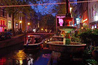 Oudezijds Achterburgwal Canal in Amsterdam