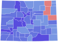 1936 Colorado Senate election results map by county