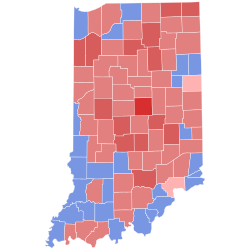 1968 Indiana gubernatorial election results map by county.svg