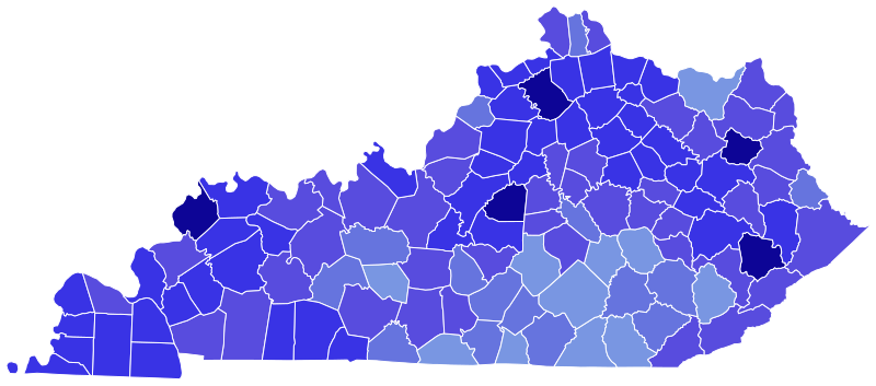 File:1986 United States Senate election in Kentucky results map by county.svg