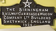 Vignette pour Birmingham Railway Carriage &amp; Wagon Company