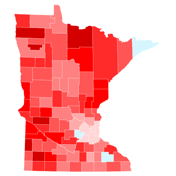 File:2020 United States Senate election in Minnesota swing map by county.svg