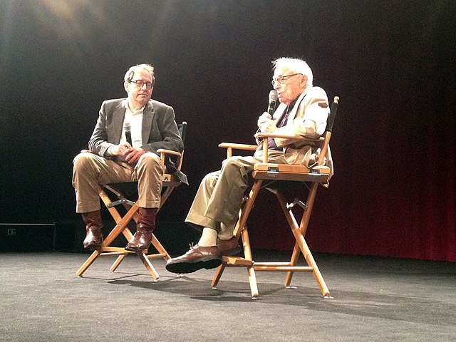 Bernstein (right), during a June 2016 Q&A with Sony Pictures Classics co-founder Michael Barker at the SVA Theater in Manhattan, which followed a scre