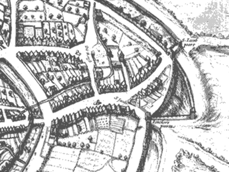 Aachen Stadtansicht Steenwijk 1576 Schanze