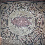 Mosaic in the Saint-Philibert de Tournus, Saône-et-Loire, France