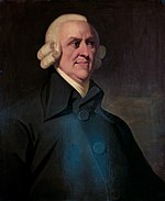 Adam Smith pursued graduate studies at Balliol College in 1740 Adam Smith The Muir portrait.jpg