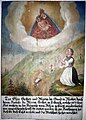 Dipinto nel chiostro, La contadina Helena incontra la Madonna Addolorata