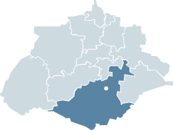 州内のアグアスカリエンテスの位置の位置図