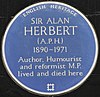Alan Herbert Blue Plaque Hammersmith Terrace 01.jpg
