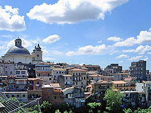 View of the historical centre from the Ariccia bridge.