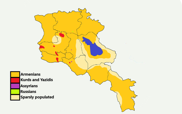Ethnic map of Armenia