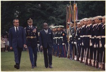 Arrival ceremony for Felix Houphouet-Boigny, President of the Republic of Ivory Coast - NARA - 194547.tif