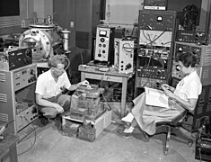 Particle physicists Arthur Snell and Frances Pleasonton