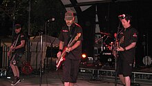 Södertälje'deki Pretzeltown festivalinde oynayan Asta Kask. 2009