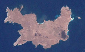 Satellite image of the island