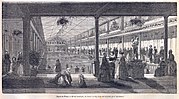 vue de la piscine d'un grand hôtel parisien vers 1848