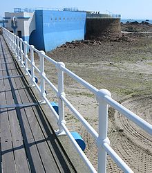 The Havre des Pas bathing pool was opened in 1895 and refurbished in 2001 Bathing Pool Havre des Pas Jersey.jpg