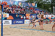 Deutsch: Beachhandball Europameisterschaften 2019 (Beach handball Euro); Tag 6: 7. Juli 2019 – Spiel um Platz Drei, Frauen, Kroatien-Niederlande 0:2 (14:23, 20:22) English: Beach handball Euro; Day 6: 7 July 2019 – Women's Bronze Medal Match – Croatia-Netherlands 0:2 (14:23, 20:22)