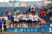 Deutsch: Beachhandball Europameisterschaften 2019 (Beach handball Euro); Tag 6: 7. Juli 2019 – Siegerehrungen English: Beach handball Euro; Day 6: 7 July 2019 – Medal ceremony