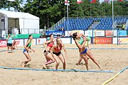 Deutsch: Beachhandball Europameisterschaften 2019 (Beach handball Euro); Tag 2: 3. Juli 2019 – Frauen, Vorrunde Gruppe D, Ukraine-Deutschland 2:0 (23:22, 32:24) English: Beach handball Euro; Day 2: 3 July 2019 – Women Preliminary Round Group D – Ukraine-Germany 2:0 (23:22, 32:24)