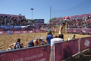 Deutsch: Beachhandball bei den Olympischen Jugendspielen 2018; Tag 7, 13. Oktober 2018; Jungen, Halbfinale – Argentinien-Portugal 1:2 English: Beach handball at the 2018 Summer Youth Olympics at 13 October 2018 – Boys Semifinal – Argentina-Portugal 1:2