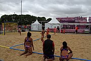 Deutsch: Beachhandball bei den Olympischen Jugendspielen 2018; Tag 5, 10. November 2018; Mädchen, Platzierungsrunde - Amerikanisch-Samoa-Türkei 0:2 English: Beach handball at the 2018 Summer Youth Olympics at 11 October 2018 – Girls Consolation Round – American Samoa-Turkey 0:2