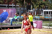 Deutsch: Beachhandball bei den Olympischen Jugendspielen 2018; Tag 3, 10. Oktober 2018; Mädchen, Vorrunde, Gruppe A - Kroatien-Amerikanisch Samos 2:0 English: Beach handball at the 2018 Summer Youth Olympics at 10 October 2018 – Girls Preliminary Round Group A‎ – Croatia-American Samoa 2:0