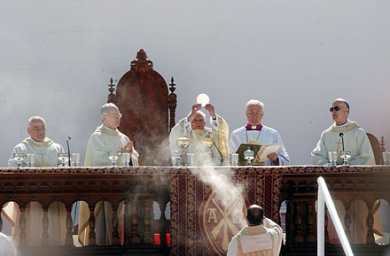 Papa Bento XVI celebra a Eucaristia na canonização de Frei Galvão, em São Paulo, Brasil, em 11 de maio de 2007