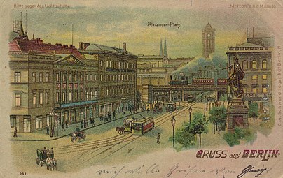 Aschinger am Alexanderplatz (links), 1900
