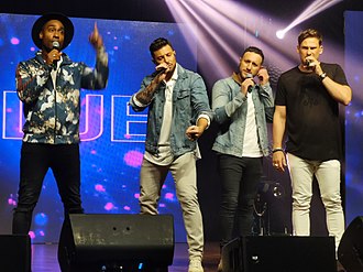 Blue during their live concert in Kuala Lumpur, Malaysia in 2019. Blue - Live in Malaysia.jpg