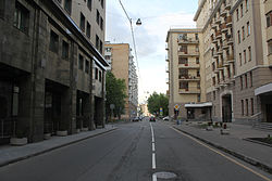 Вид на большой Татарский переулок со стороны улицы Бахрушина