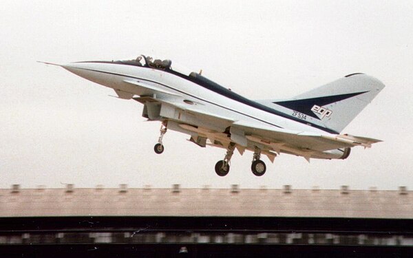 British Aerospace EAP ZF534 (for "Experimental Aircraft Programme") at the Farnborough Air Show, 1986
