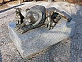 "Löwenbrunnen" von Stephan Horota, 2007, Knaackstraße 25, Berlin-Prenzlauer Berg, Deutschland