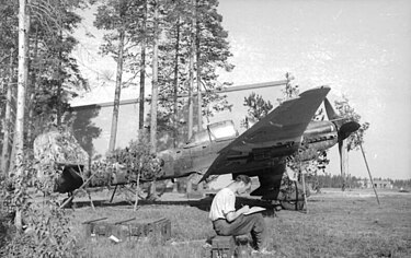 A Ju 87D-5, belonging to 1./SG 3 at Immola on June 21, 1944. Bundesarchiv Bild 101I-727-0297-09A, Russland, Erich Rudorffer, Ju 87.jpg