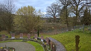 Castle stable of Mömbris Castle below the Old Cemetery (view to the east)