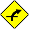 Road band and junction on the left and right (different road classes)