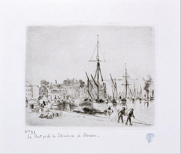 File:Camille Pissarro - La Port pres de douanne a Rouen - Google Art Project.jpg
