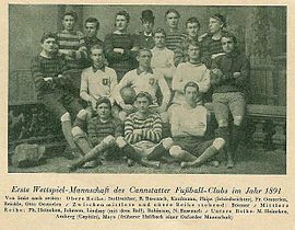 Het elftal van CFC in 1891