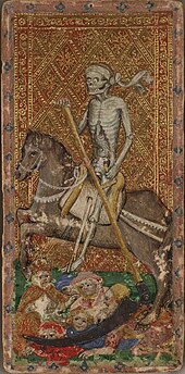 Death from the Cary-Yale Tarot Deck (15th century) Cary-Yale Tarot deck - Death.jpg