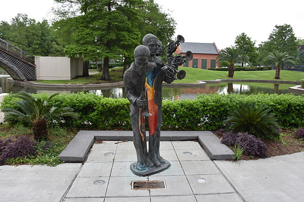 Statue commemorating Bolden in Louis Armstrong Park, New Orleans