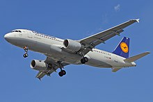 Lufthansa considers the Airbus A320 family a medium-haul airliner. Clou TXL aircraft 05 (cropped).jpg