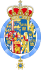 Coat of Arms of Queen Ingrid of Denmark (Order of the Seraphim).svg