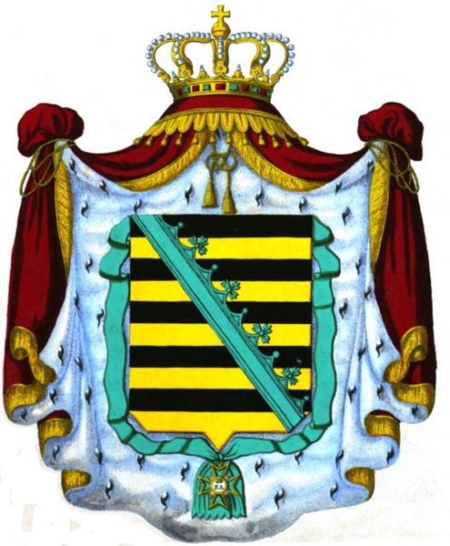 Файл:Coat of arms of Kingdom of Saxony 1846.png