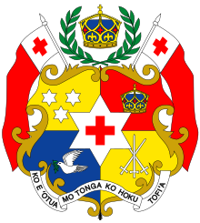 Coat of arms of Tonga (1875) Coat of arms of Tonga.svg